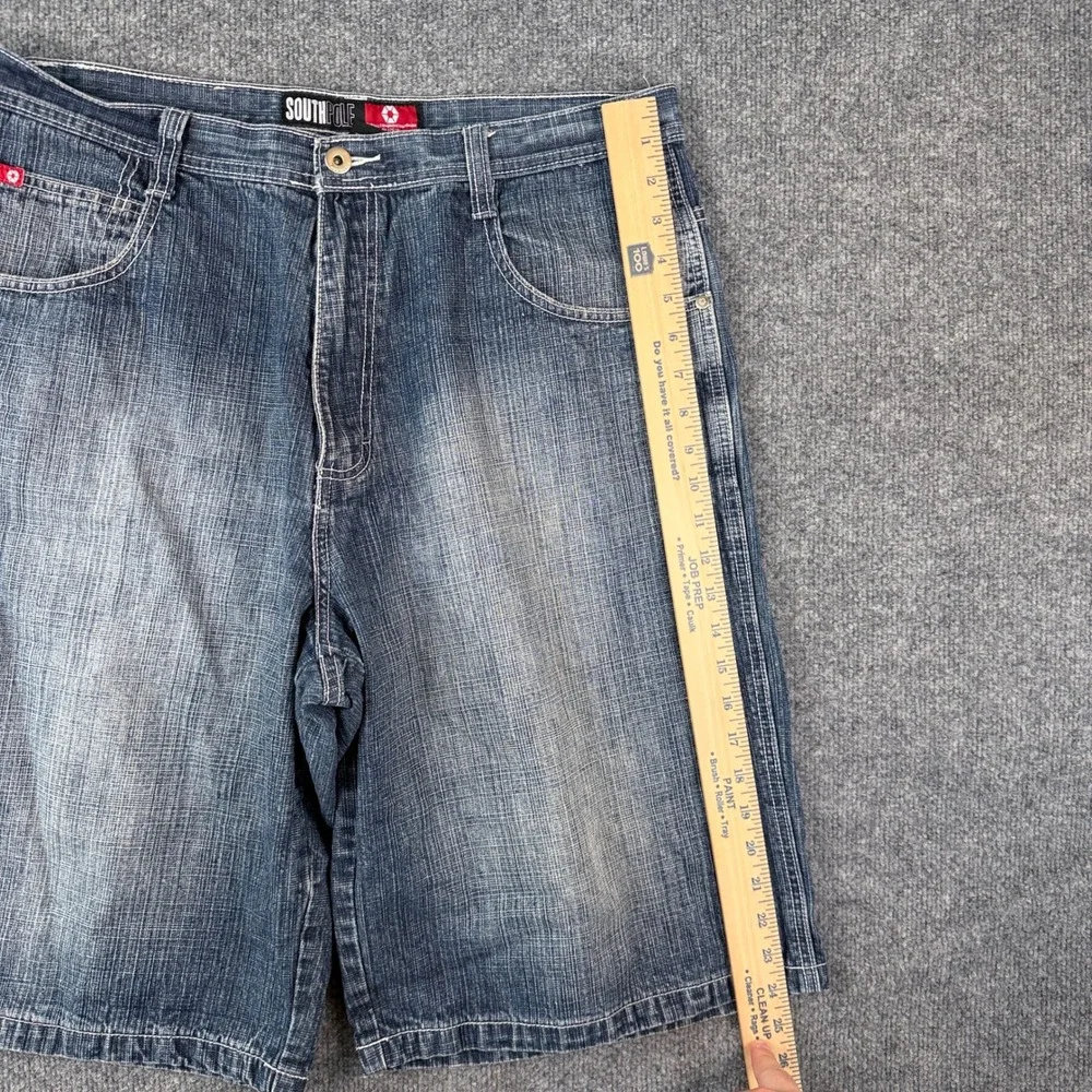 Vintage Southpole Jeans Shorts Mens 36 Blue Denim Jorts Red Tab Baggy Grunge Y2K